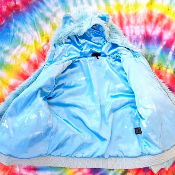 Sale! Sourpuss blue care bear kitty cat jacket - Picture 6 of 8